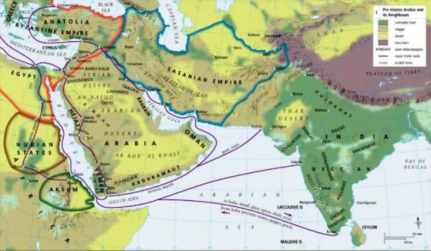 Pre-Islamic Arabia, including trade routes