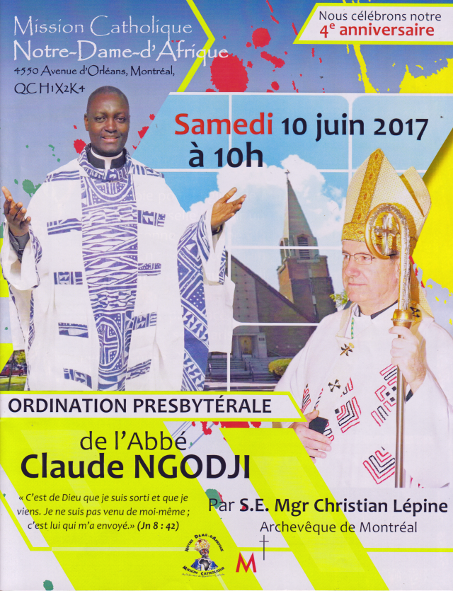 Ordiantion Claude Ngodji